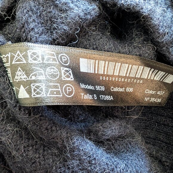 Massimo Dutti Womens Size S Blue Alpaca Wool Cashmere Blend Oversized Cardigan - Picture 12 of 12